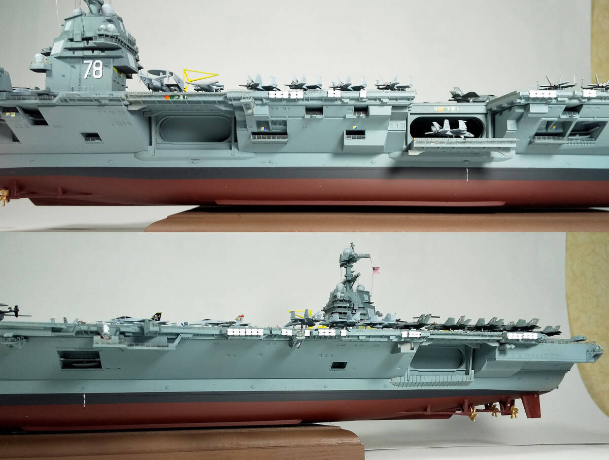 ●完成品・1/700・アメリカ海軍・最新鋭空母・CVN-78・ジェラルド・R・フォード級空母