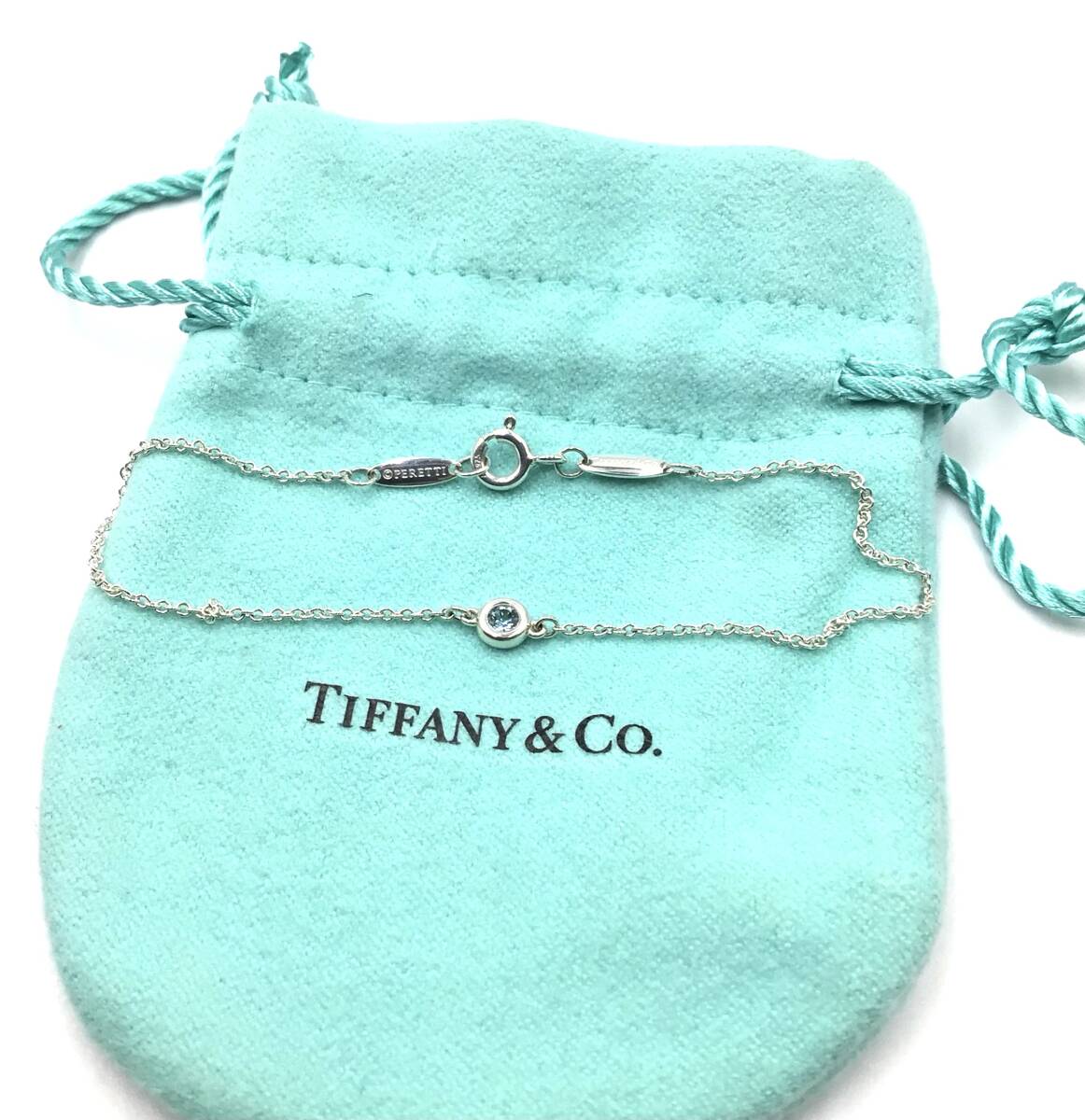 Tiffany&Co. &Co. ティファニー バイ・ザ・ヤード アクアマリン シルバーＳＶ925 ブレスレットの画像3