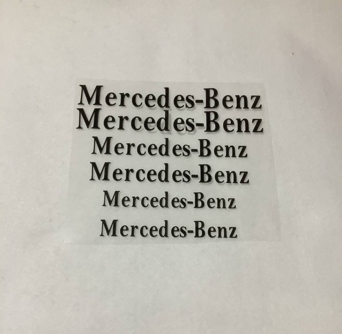 メルセデスベンツMercedes-Benz ホイールボディブレーキキャリパー等　耐熱 デカール ステッカー ブラックシール　ストレートタイプ_画像1