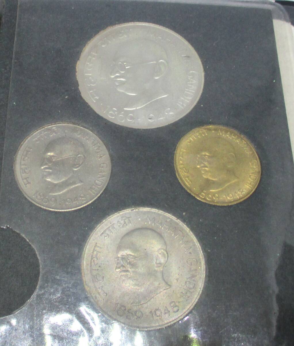 ◆オールド トレジャーオブ マハタマ ガンディ UNC センテナリー コイン セット 1969 ボンベイ ミント◆oy91の画像6