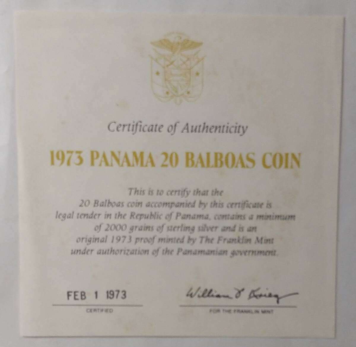 ▼1973年▼パナマ 20 バルボア コイン▼na544_画像5