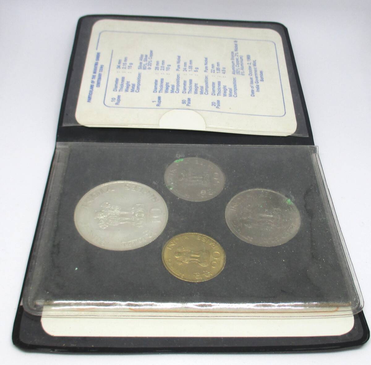 ◆オールド トレジャーオブ マハタマ ガンディ UNC センテナリー コイン セット 1969 ボンベイ ミント◆oy91の画像4