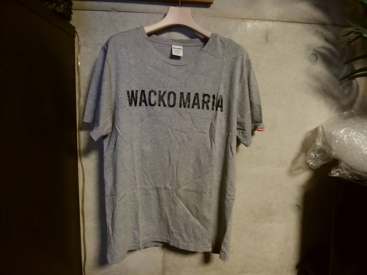 【WACKOMARIA ワコマリア】TシャツM 日本製 「WACKO MARIA」 ビッグ文字ロゴプリント 限定 人気アイテム 「GUILTY PARTIES」ピスネーム入り_画像1
