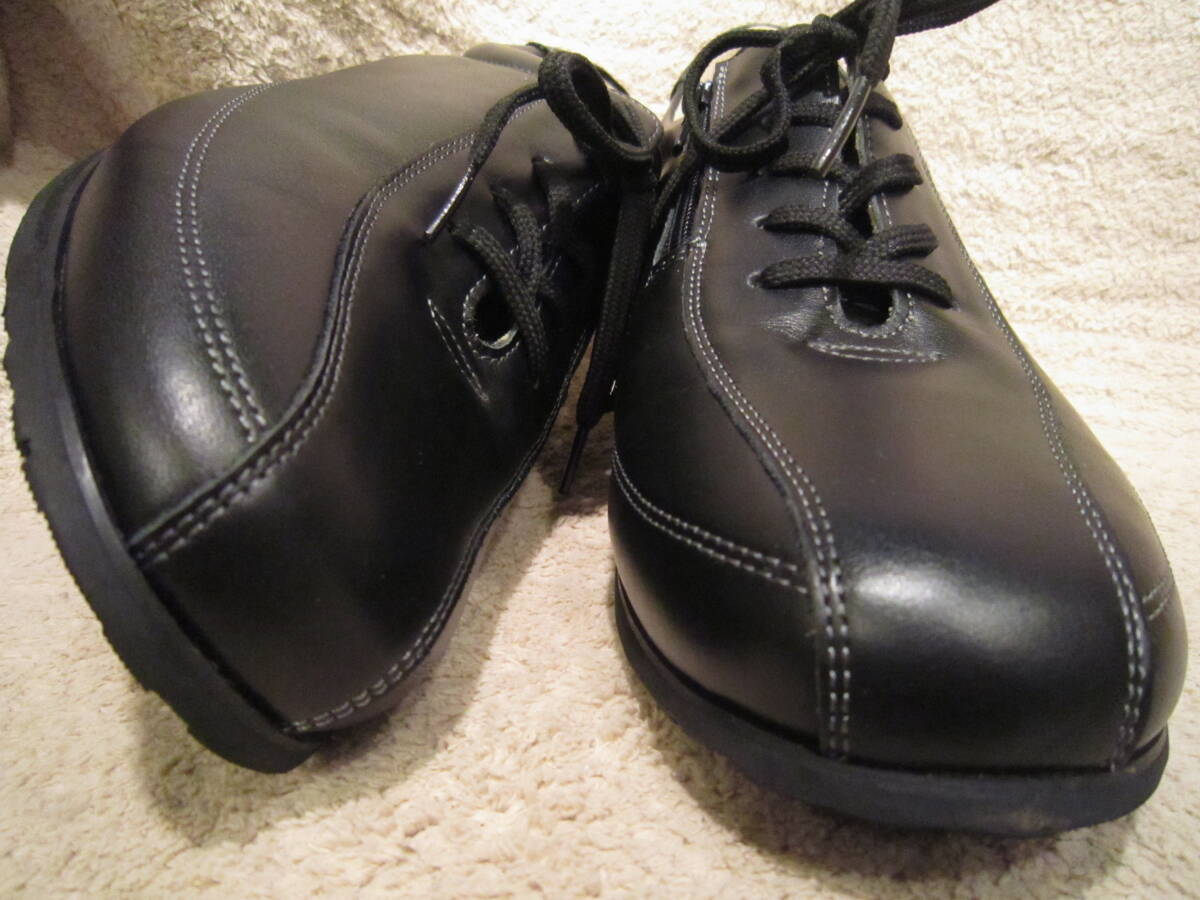 Mode Tokimi　ウォーキングシューズ（N4905）黒 本革レザー　25.5㎝　　　　　時見の靴　ブラック　ファスナー付　日本製　　美品　wj2404d_画像7