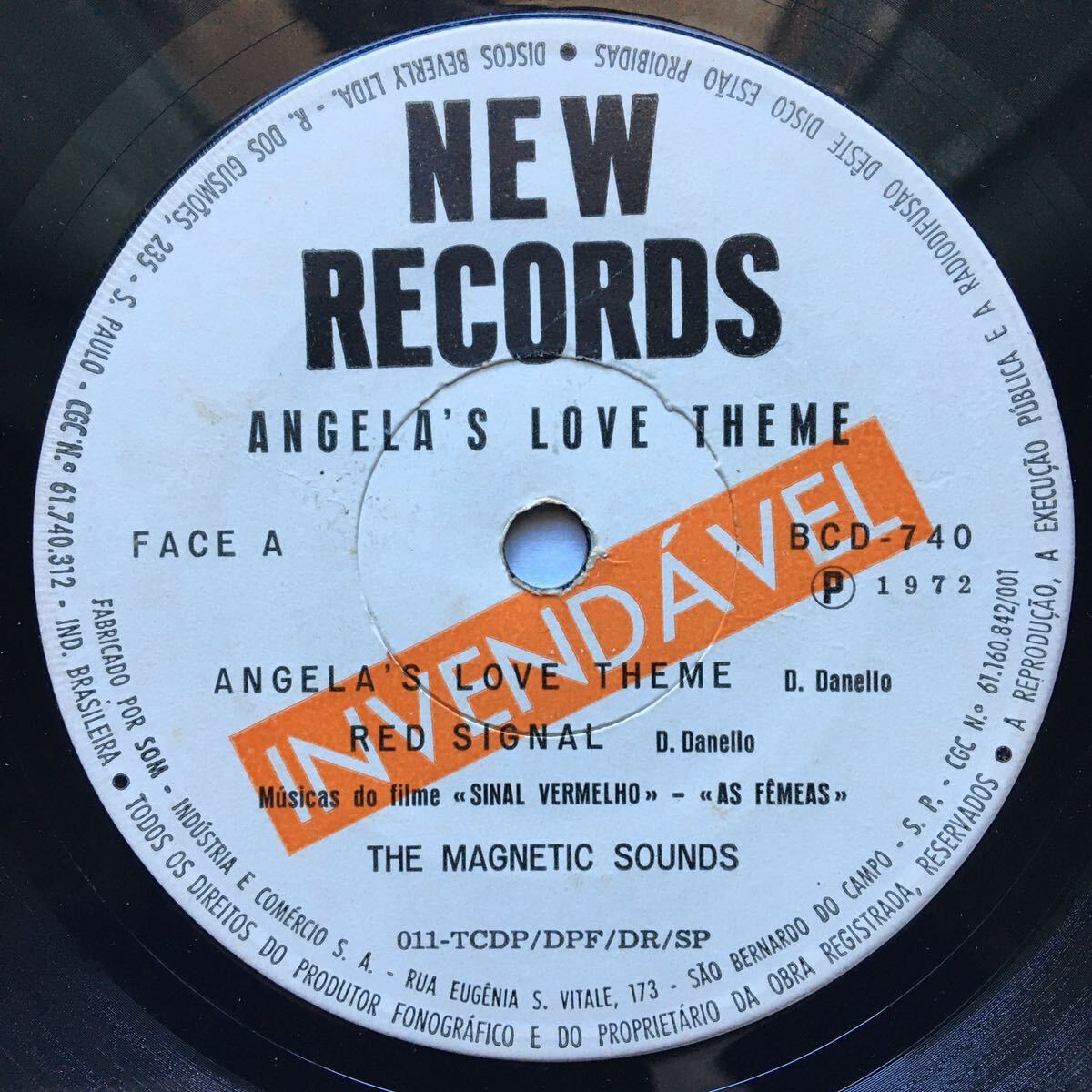 The Magnetic Sounds / Angela's Love Theme / Red Signal / brazil funk rare groove 7インチ_画像3