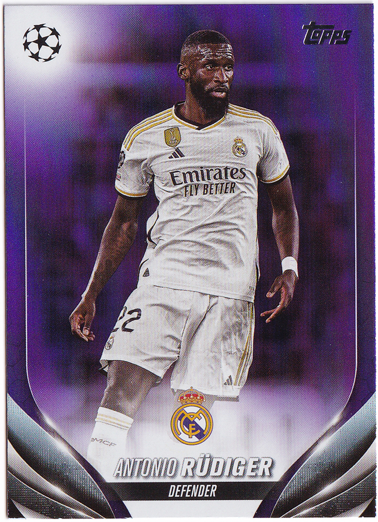 【リュディガー/Antonbio Rudiger】2023-24 Topps UEFA Club Competitions Purple /299の画像1