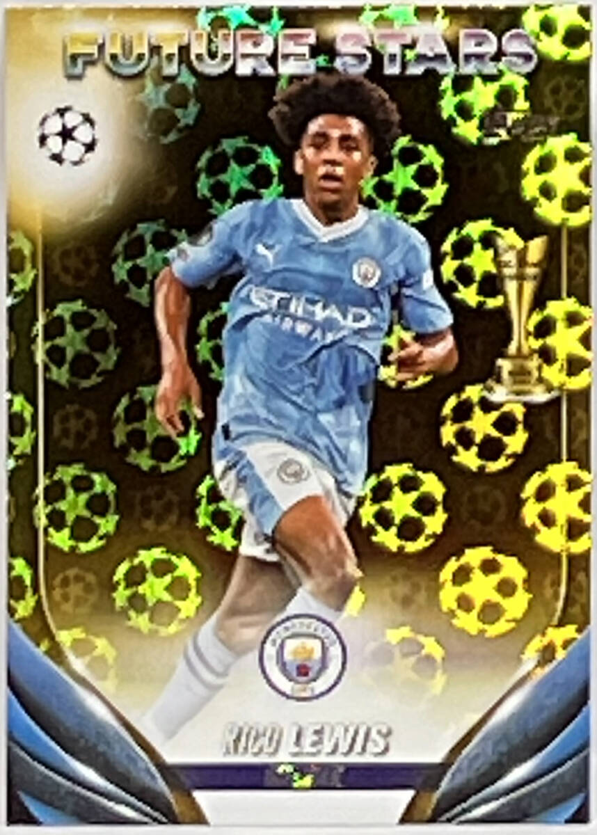 【リコ・ルイス/Rico Lewis】2023-24 Topps UEFA Club Competitions Starball Foil_画像1