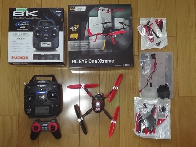 Futaba T6K プロポ とRCLogger Xtremeドローンの画像1