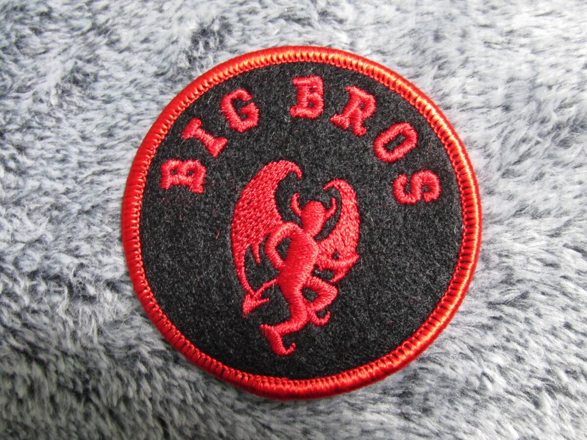 《新品・未使用》東京 原宿 BIG BROS ビッグブロス ワッペン デビル 黒×赤 ロック ロカビリーの画像1