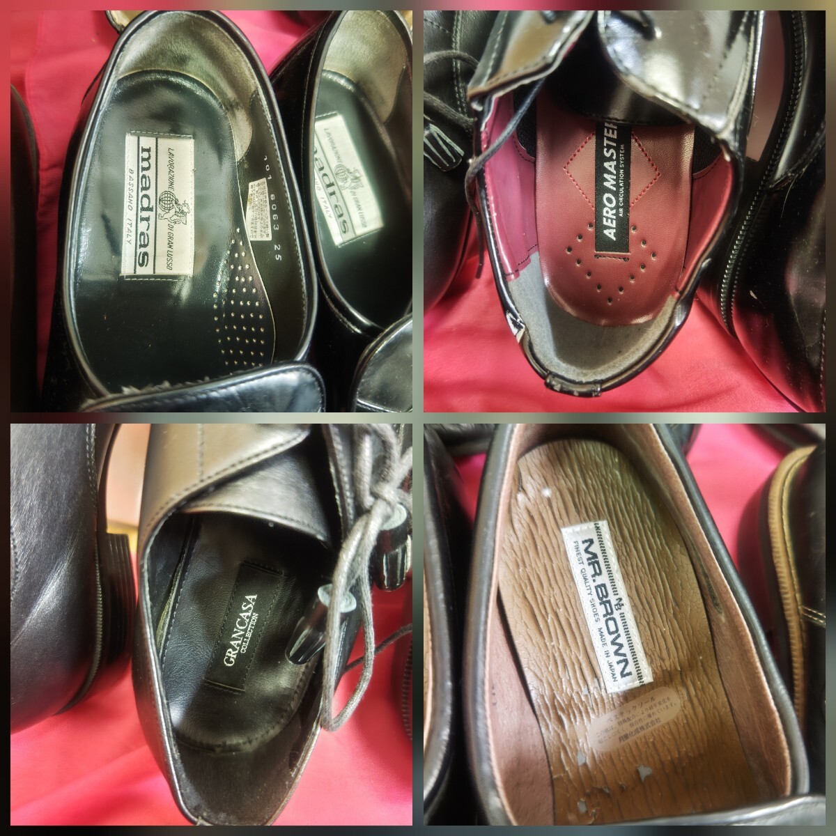 ◎【革靴 まとめ売り】状態 サイズ ブランド 込み込み 靴 マドラス SUBASIO AERO MASTER GRANCASA メンズシューズ 153-12の画像3