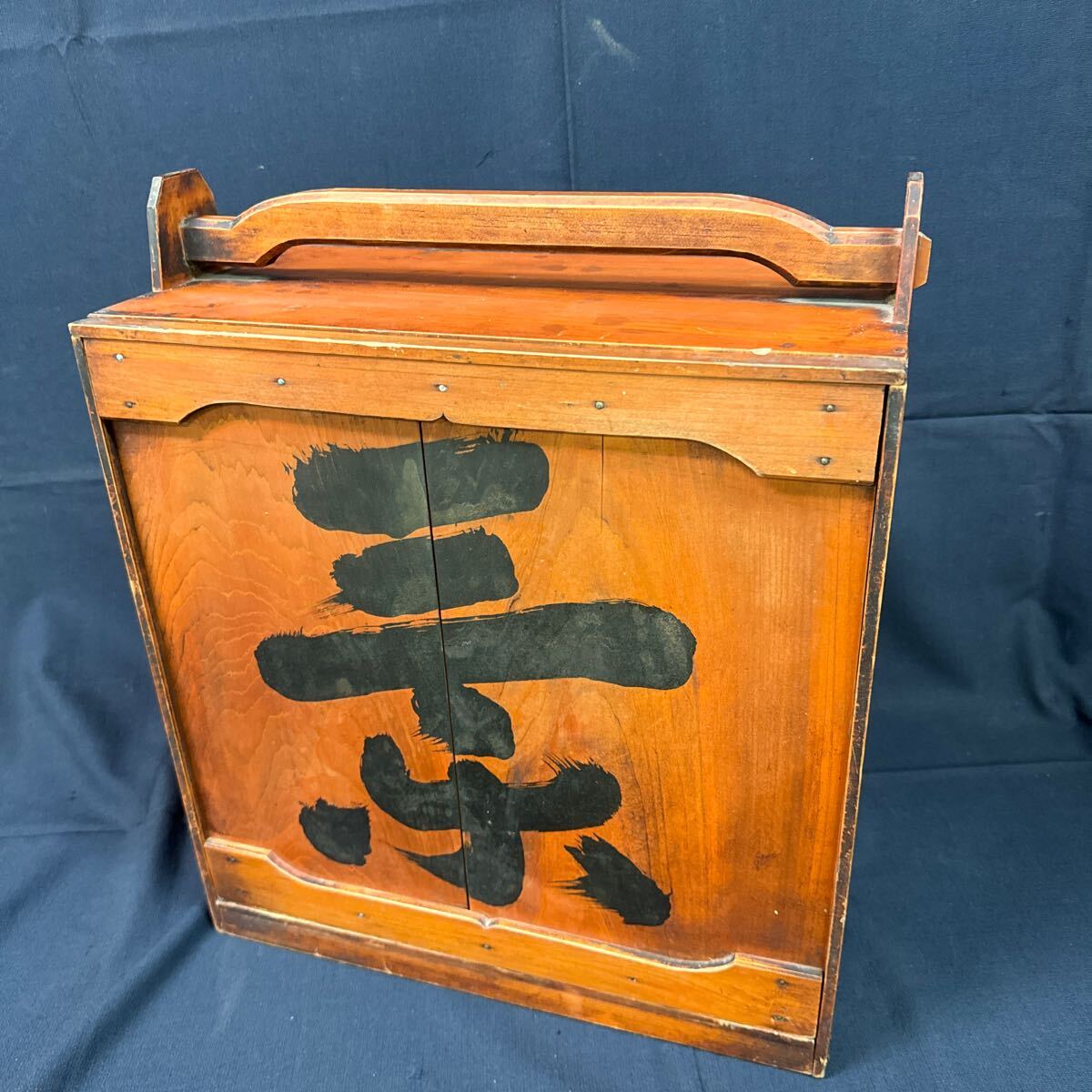 おかもち 木製 古道具 出前 出前 昭和レトロ(△おかもち 岡持ち おかもち 木製 古道具 出前 出前 昭和レトロ(△おかもち 岡持ち