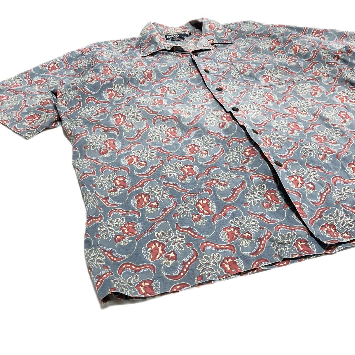 ポロ ラルフローレン 総柄シャツ オープンカラーシャツヴィンテージ L