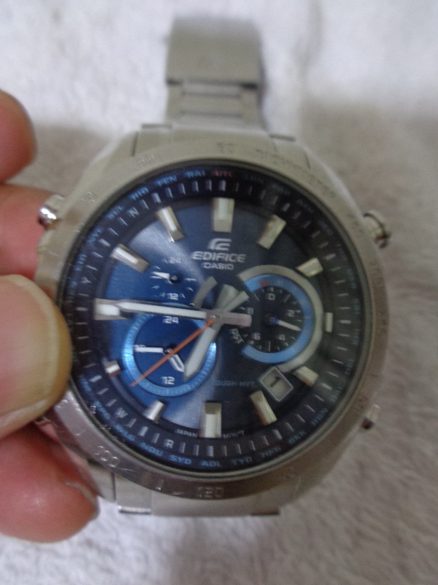  wristwatch CASIO EDIFICE/ Casio Edifice solar watch /5423 EQW-T620/ face blue 3 hands / normal operation goods /