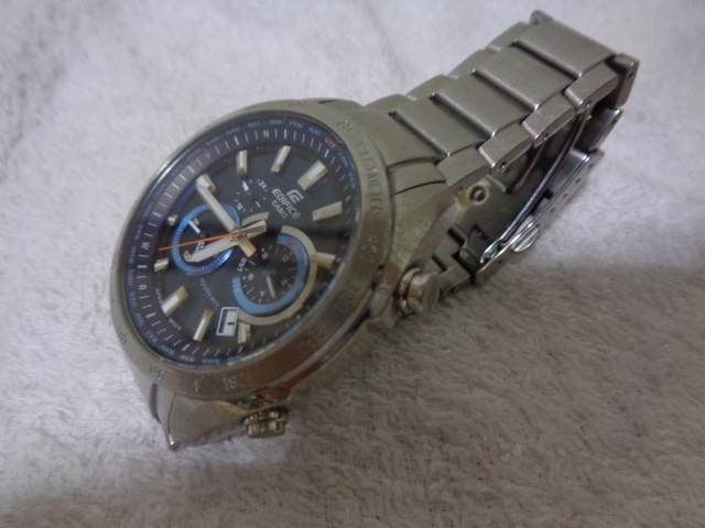  wristwatch CASIO EDIFICE/ Casio Edifice solar watch /5423 EQW-T620/ face blue 3 hands / normal operation goods /