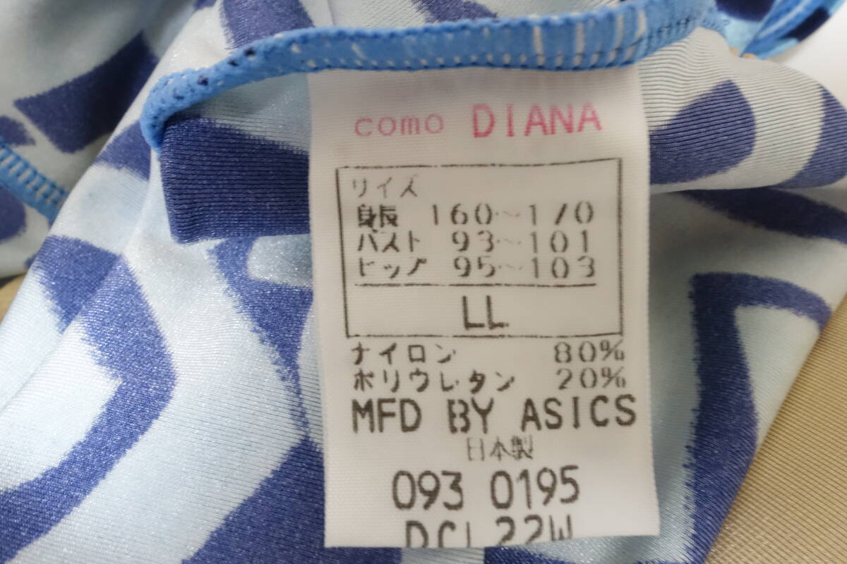 806■ASICS アシックス DIANA 光沢♪フィットネス・スポーツ水着/サイズLL 【送料300円】の画像6