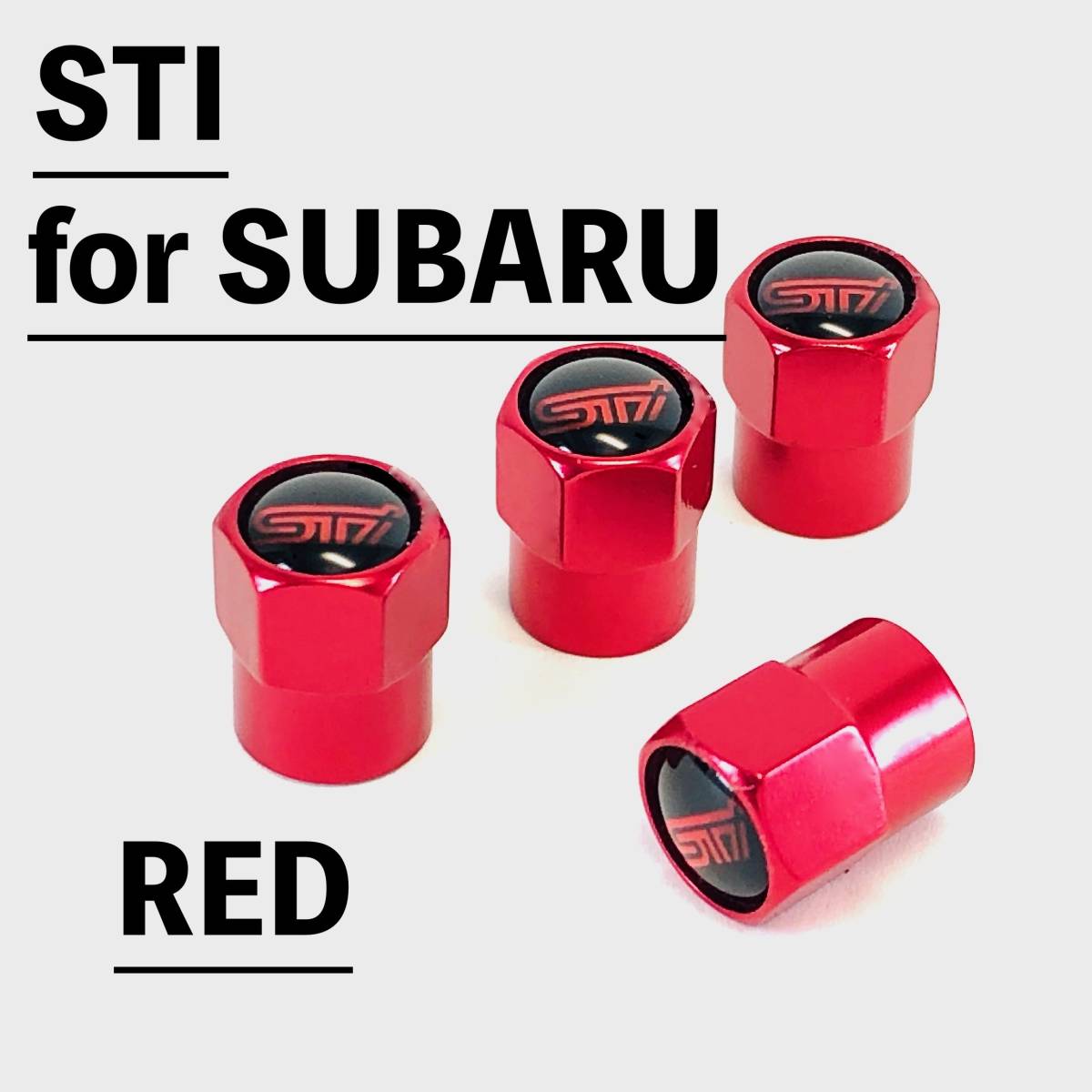 * free shipping * Subaru *STI* air valve cap * red * air valve cap * tire valve cap *SUBARU*subaru*