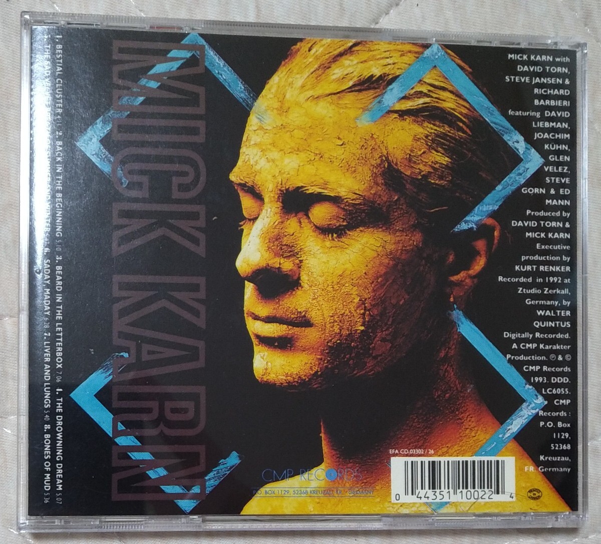 Mick Karn Bestial Cluster 廃盤輸入盤中古CD ミック・カーン「ベスチャル・クラスター japan ジャパン david torn CMP CD 1002 _画像2