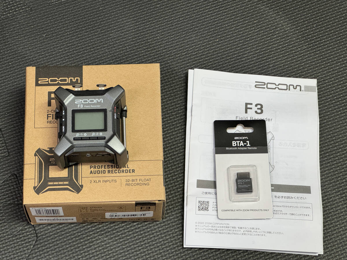 ZOOM F3 + ZOOM BTA-1 32bit FLOAT 2チャンネルフィールドレコーダーの画像2