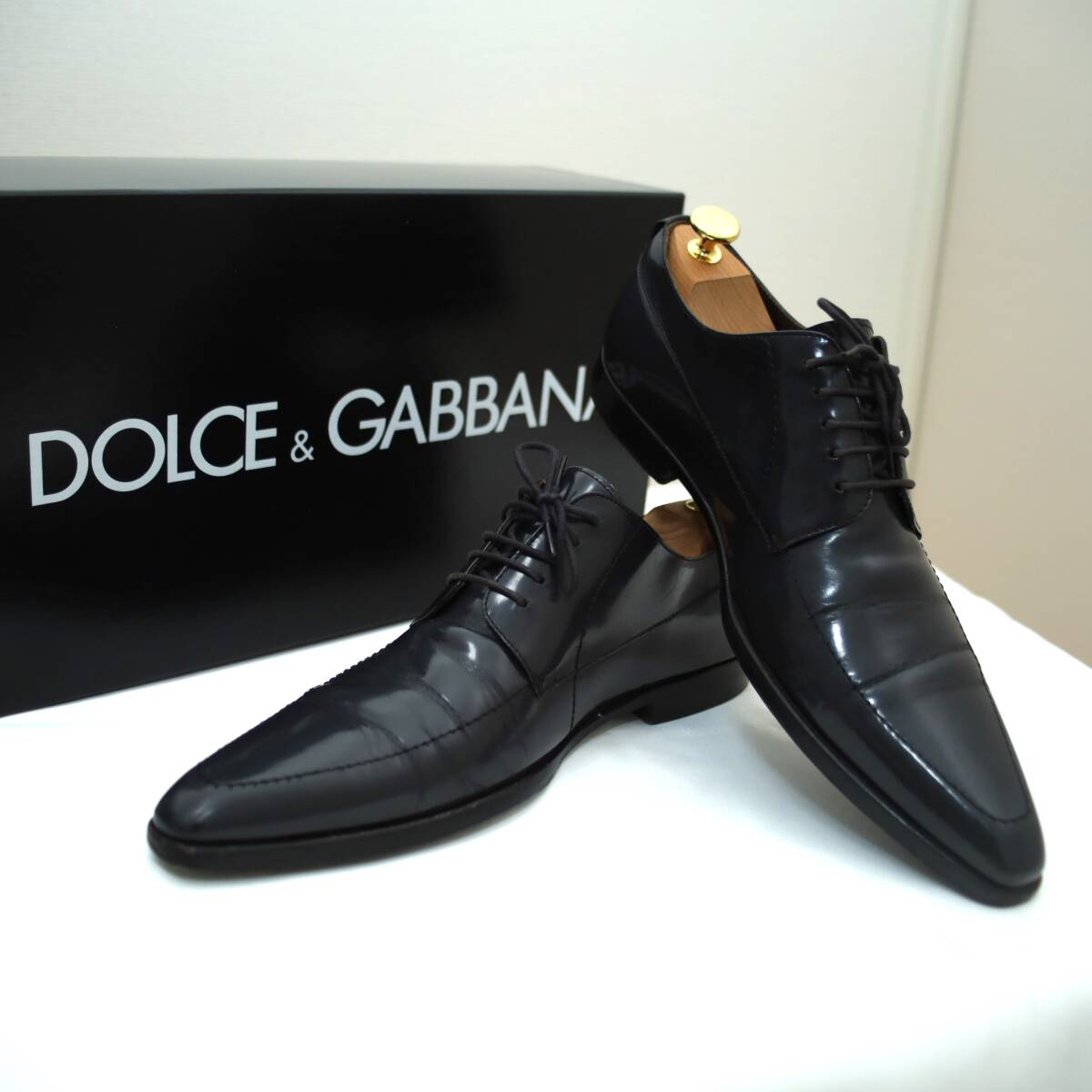 Dolce & Gabbana ドルチェ&ガッバーナ ドレスシューズ 革靴 ビジネスシューズ イタリア製（７）26.5cm　参考価格9万円_画像1