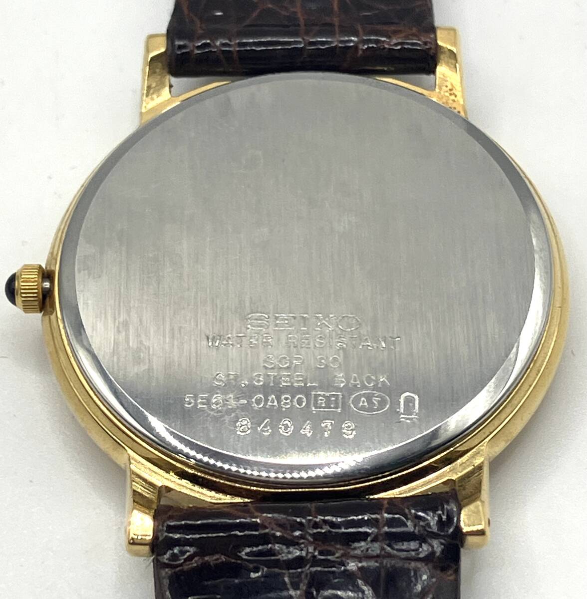【7539】SEIKO セイコー DOLCE ドルチェ SGP 30 5E61-0A80 メンズ 腕時計 ケース付き_画像8