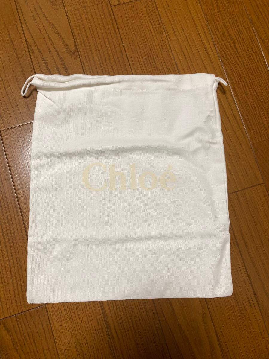 【購入前にコメントください】クロエ Chloe ホワイト 保存袋 シューズ袋 2枚セット 無地 布袋 巾着袋