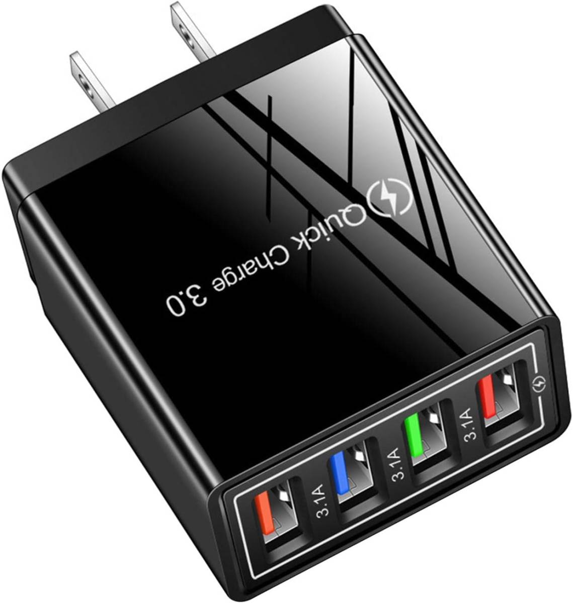 USB 充電器 4ポート ACアダプター USB コンセント スマホ 充電器 携帯充電器 QC3.0 急速充電の画像1