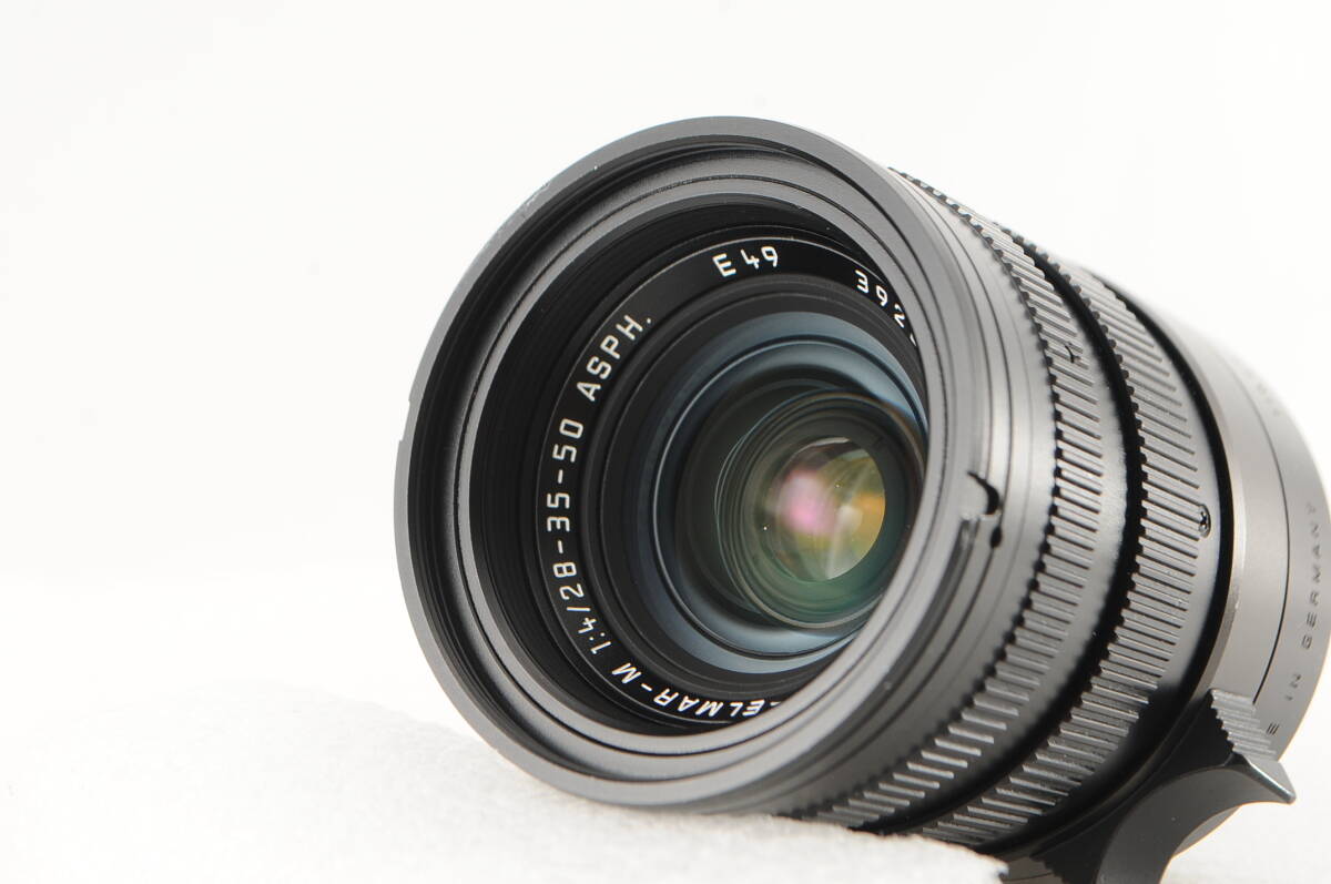 ★美品★ Leica ライカ Tri-elmar M 28-35-50mm f4 ASPH E49 ブラック 11625 ドイツ ブラック レンズ フィルター、フード付き #1531の画像9
