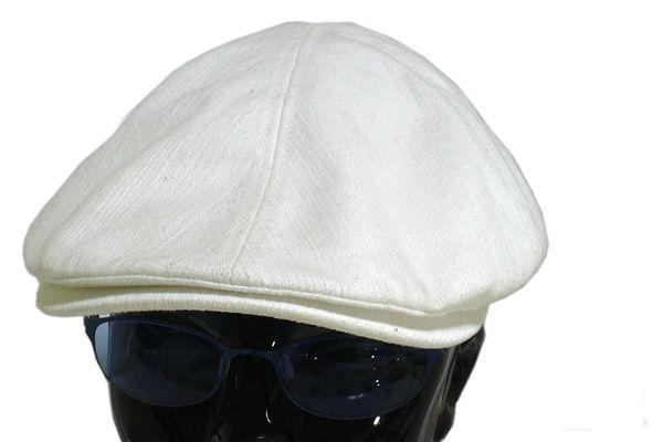 送料無料 新品 コットン ハンチング 6枚ハギ 白 綿100% アウトドア 男女兼用 メンズ 鳥打 帽子 フリーサイズ 紫外線対策_画像2