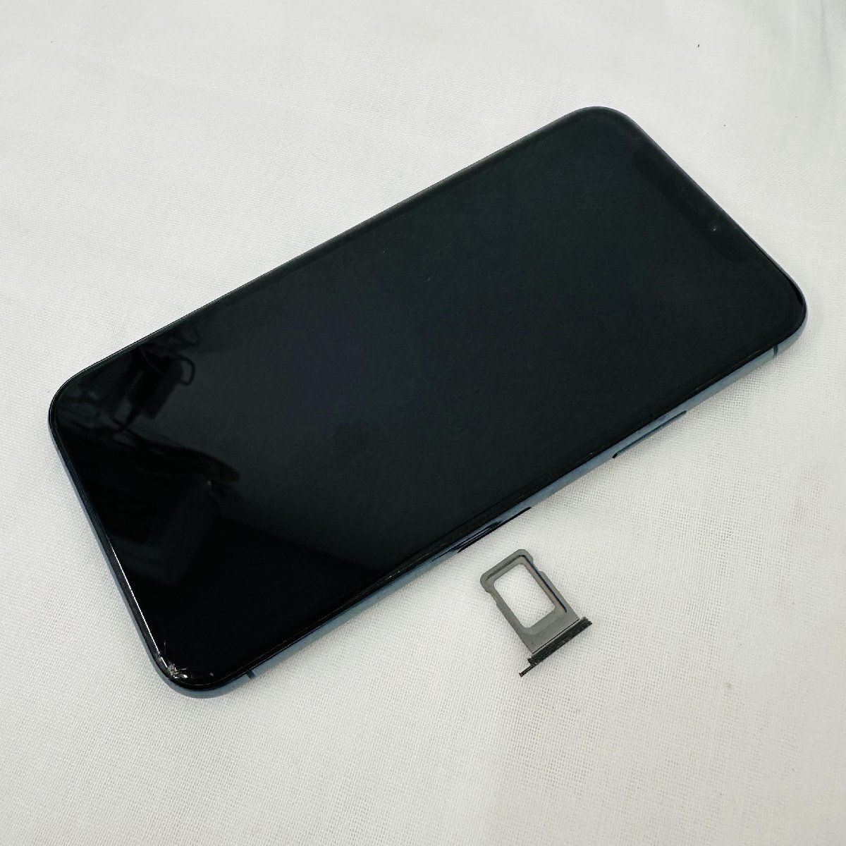 1円~ Apple iPhone 11 Pro 256GB Midnight Green 画面割れ MWCC2J/A バッテリー 80% SIMフリー ロックなし スマホ N0546の画像10