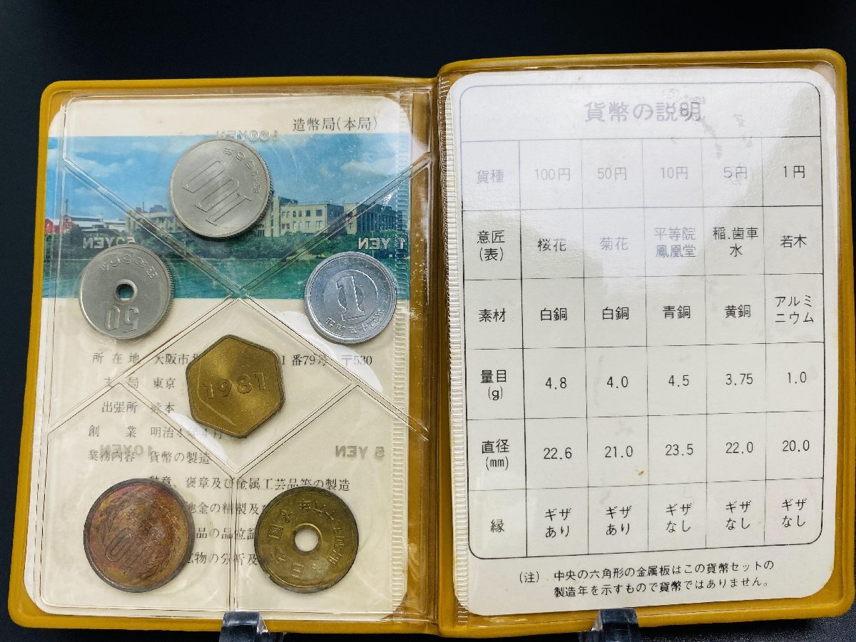 1981年 昭和56年 通常 ミントセット 貨幣セット 額面166円 記念硬貨 記念貨幣 貨幣組合 コイン coin M1981の画像4