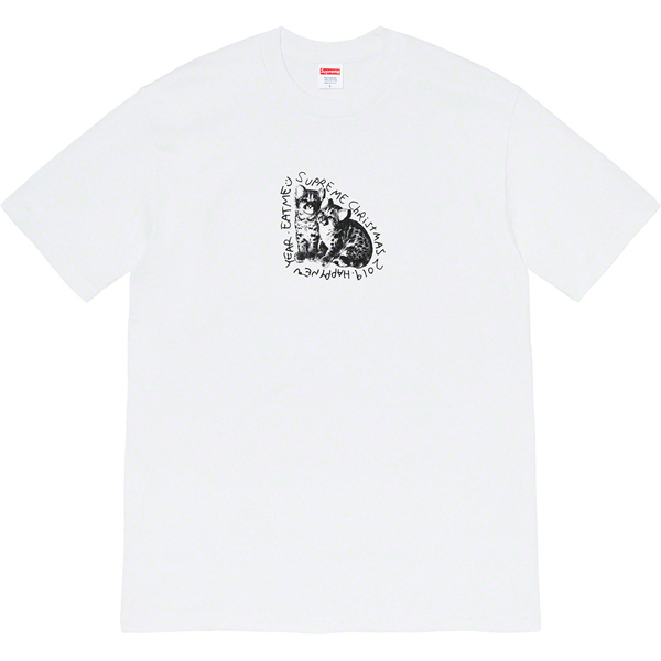 新品未使用 19AW Supreme シュプリーム Eat Me Tee イートミー クリスマス Tシャツ ホワイト 白 L_画像1