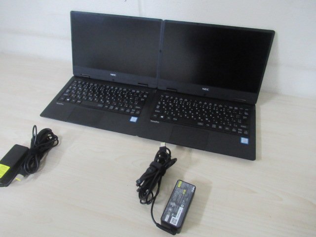 NEC PC-VKT-12HZG3 i5-7Y54 1.2G 4GB/SSD128GB 12.5インチDVD無/2台セット(E-42) 24-038487の画像1