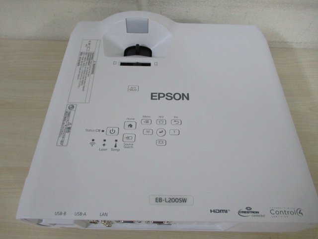 EPSON エプソン プロジェクター EB-L200SW 3800ml ランプ使用時間184H　（A-3）_画像4