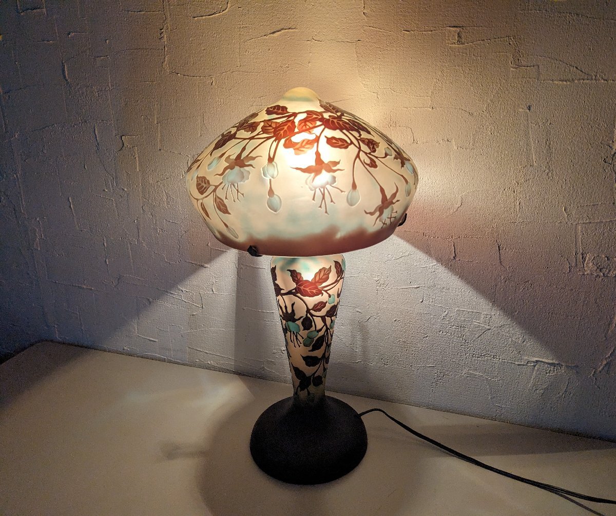 ガレ風 ランプ スタンドライト テーブルランプ 卓上照明 マッシュルームライト インテリア雑貨 アンティーク レトロ 置物 オブジェの画像1