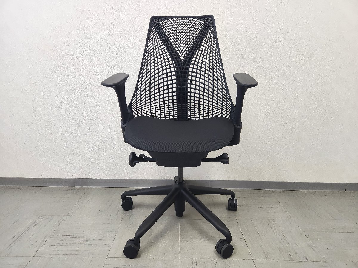【美品】HermanMiller ハーマンミラー Sayl Chairs セイルチェア 11万 アジャスタブルアーム オフィスチェア デスクチェア Oの画像2