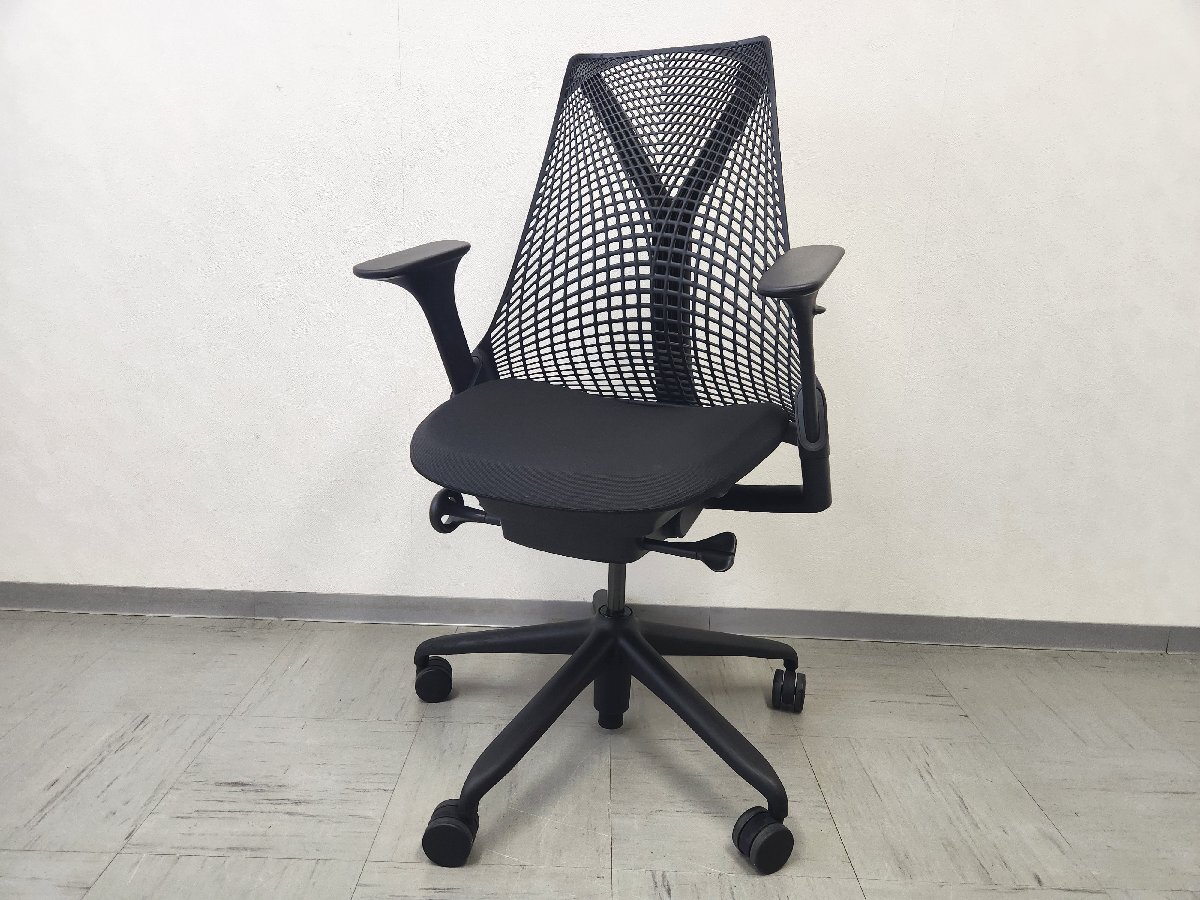 【美品】HermanMiller ハーマンミラー Sayl Chairs セイルチェア 11万 アジャスタブルアーム オフィスチェア デスクチェア Oの画像1