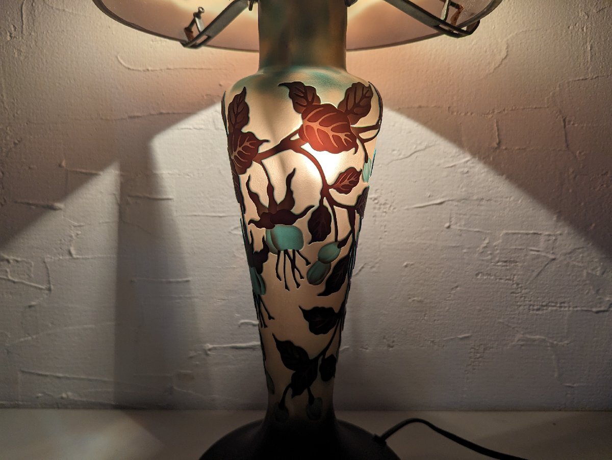 ガレ風 ランプ スタンドライト テーブルランプ 卓上照明 マッシュルームライト インテリア雑貨 アンティーク レトロ 置物 オブジェの画像3