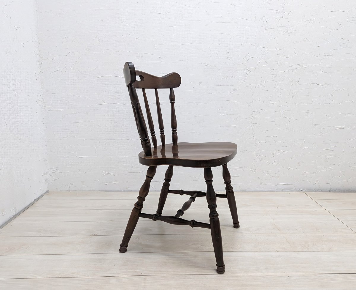 柏木工 ウィンザーチェア ダイニングチェア 椅子 木製 アンティーク家具 昭和レトロ ヴィンテージ Aの画像2