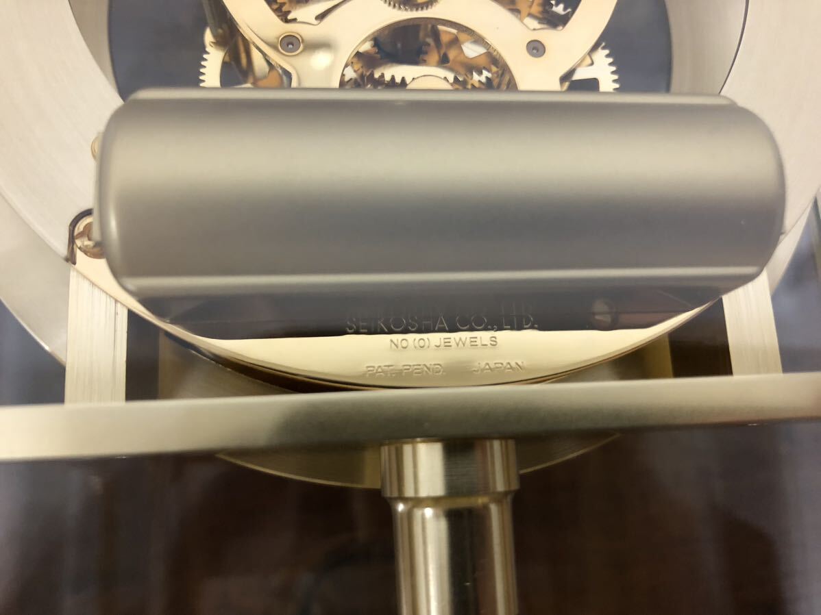 99F4137 SEIKO セイコー アンティーク 置時計 金時計 クォーツクロック AW550G 未使用品の画像8