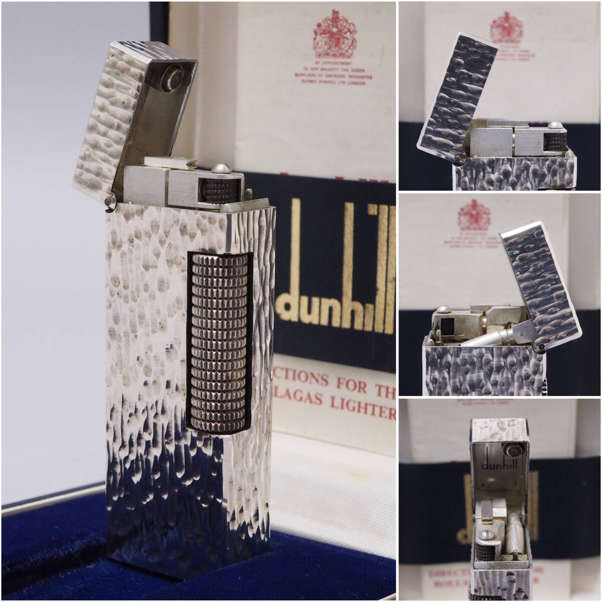 ★【ダンヒル】シルバーカラー ローラー ガスライター★dunhill 彫りデザイン_画像8