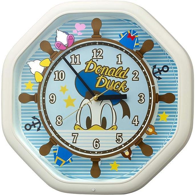 リズム【RHYTHM】ディズニー ドナルドダック 掛け時計 からくり時計 Disneyソング4曲入り 白 4MH441MC03 小売価格￥27,500(税込)_画像1