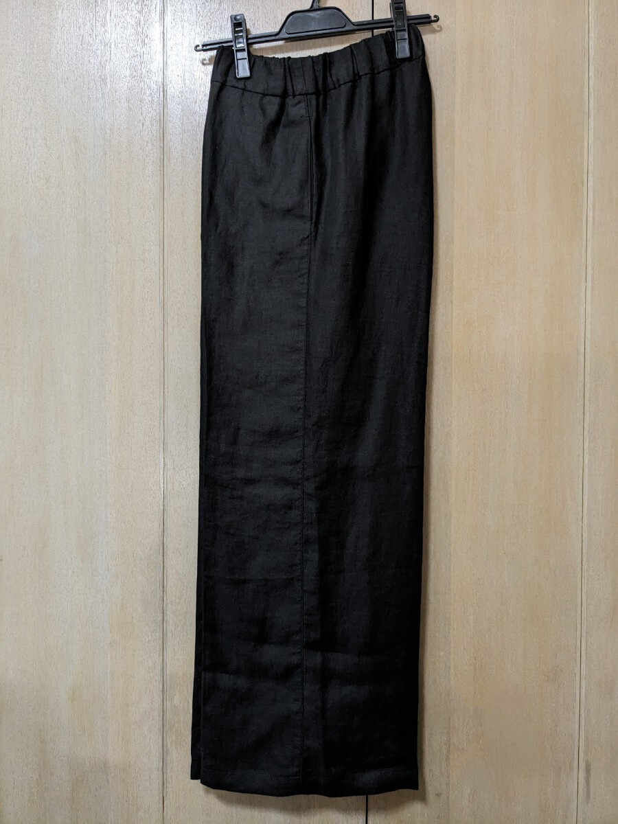 1回着用 ドゥーズィエムクラス Deuxieme Classe Handsome リネン パンツ 36 ブラック ¥37,400税込の画像5
