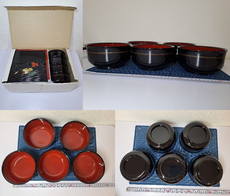和食器 漆器 錦松梅 陶器 茶碗 湯呑 盆 重箱 トレー 小鉢 まとめの画像7