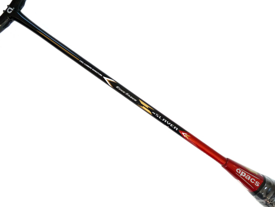 ◆apacs◆EDGESABER Z-SLAYER BLACK/GOLD◆4U◆MAX38LBS◆バドミントンラケット◆ブラック/ゴールド◆黒/金_画像2