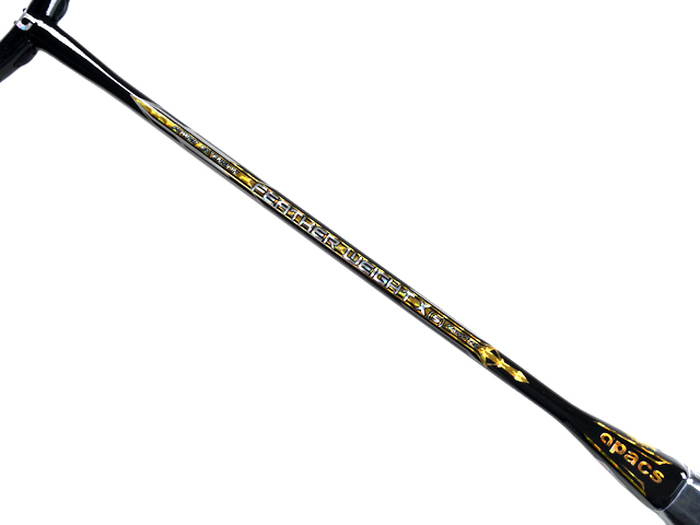 *9U/58g* world most light weight class *apacs*FEATHER WEIGHT XS BLACK/GOLD*MAX30LBS* badminton racket *55* black / Gold * black / gold 