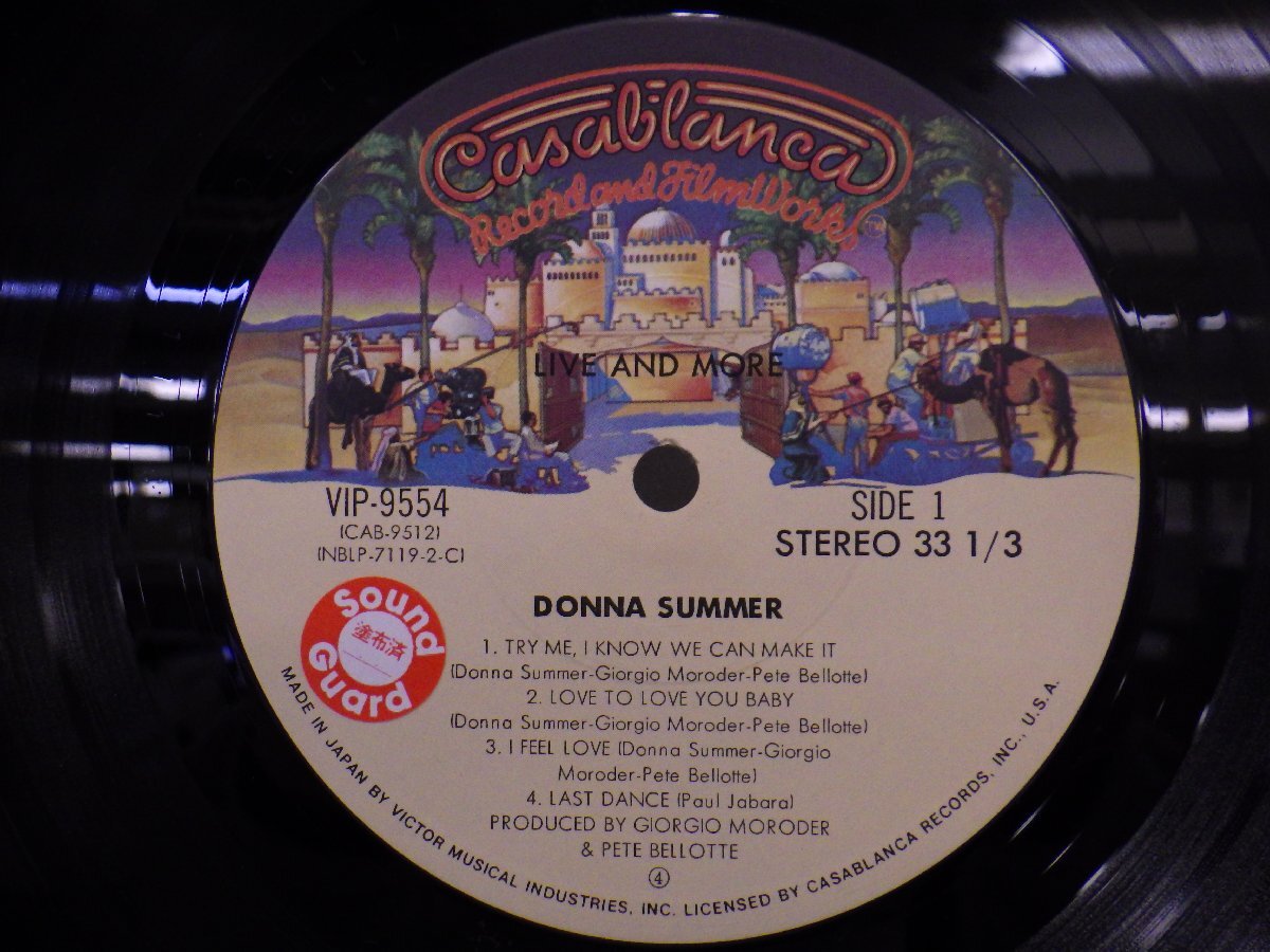 LP レコード 2枚組 DONNA SUMMER ドナ サマー LIVE AND MORE 【E+】 D16644Bの画像5
