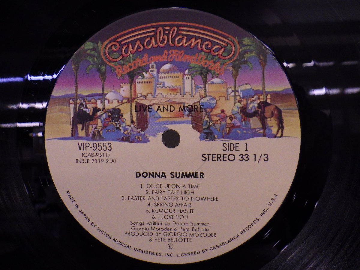 LP レコード 2枚組 DONNA SUMMER ドナ サマー LIVE AND MORE 【E+】 D16644Bの画像6