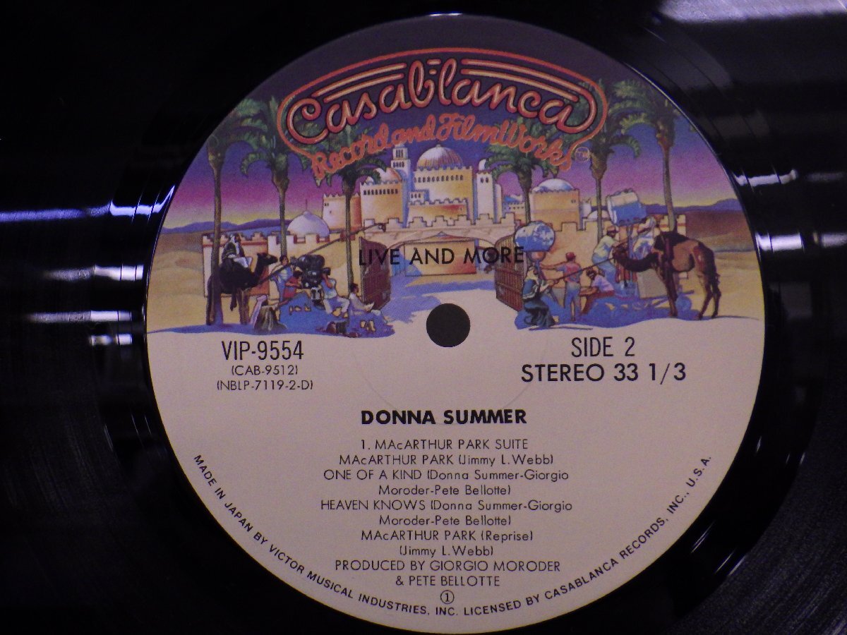 LP レコード 2枚組 DONNA SUMMER ドナ サマー LIVE AND MORE 【E+】 D16644Bの画像4