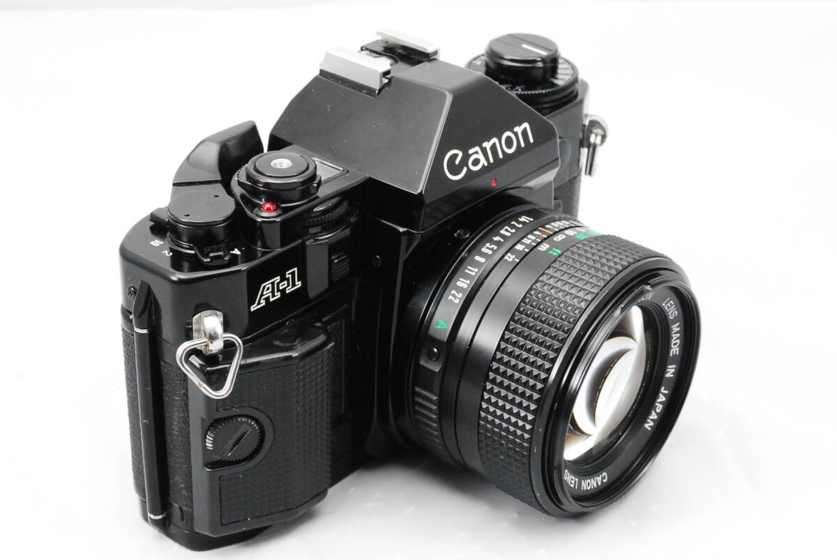 【意外と綺麗・シャッター鳴き無し】★キャノン・モルト新品交換済★ Canon A-1 #0642 + CANON LENS NEW FD 50㎜ f/1.4 #0643の画像2