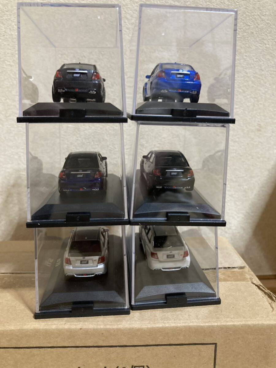 即決 1/64 スバル ディーラー特注 インプレッサ セダン wrx sti GVB 全6色 6台セット カラーサンプル用 ディスプレイモデル SUBARU impreza